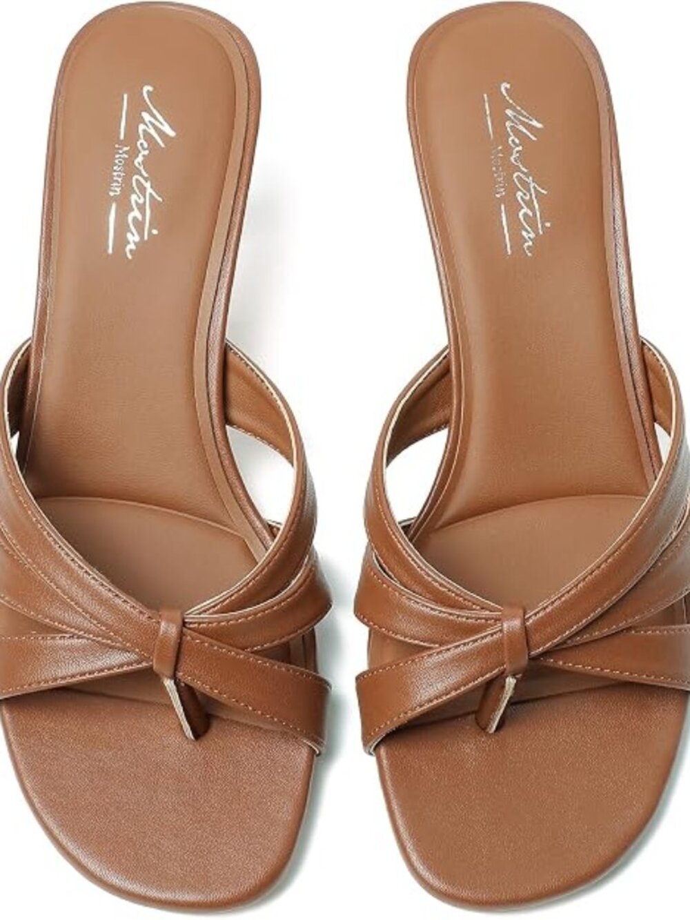 Kitten Heels for Women, Thong Flip Flop Heeled Sandals